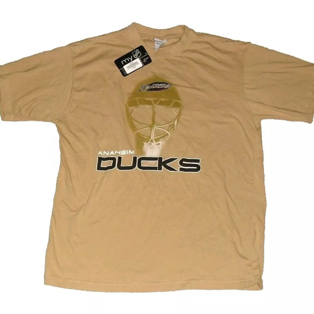 Anaheim Mighty Ducks Vintage 90s Mens T-Shirt sz. Large New Tags Nhl
